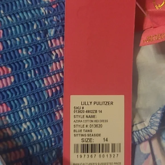 ❤️‍🔥 NWT - Lilly Pulitzer Azora Midi Dress - 14